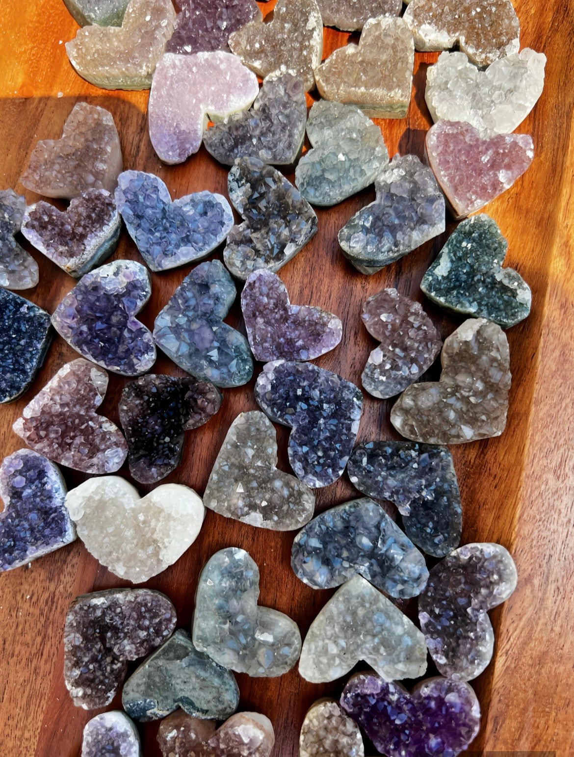 Amethyst Cluster Heart Carving