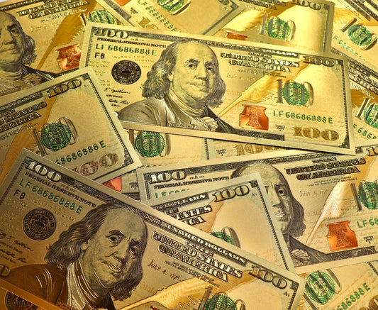 24 K Gold Plated $100 Bill
