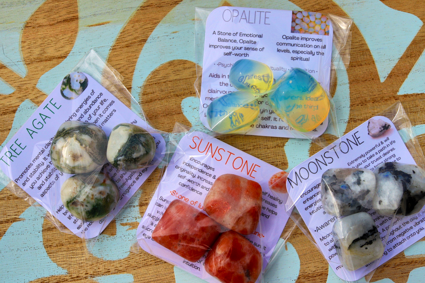 Tumbled Crystals w/ information card