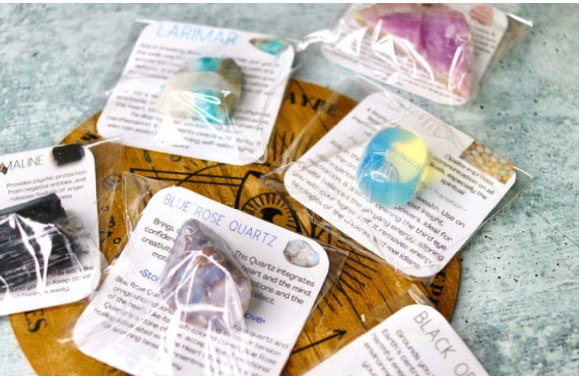 Tumbled Crystals w/ information card