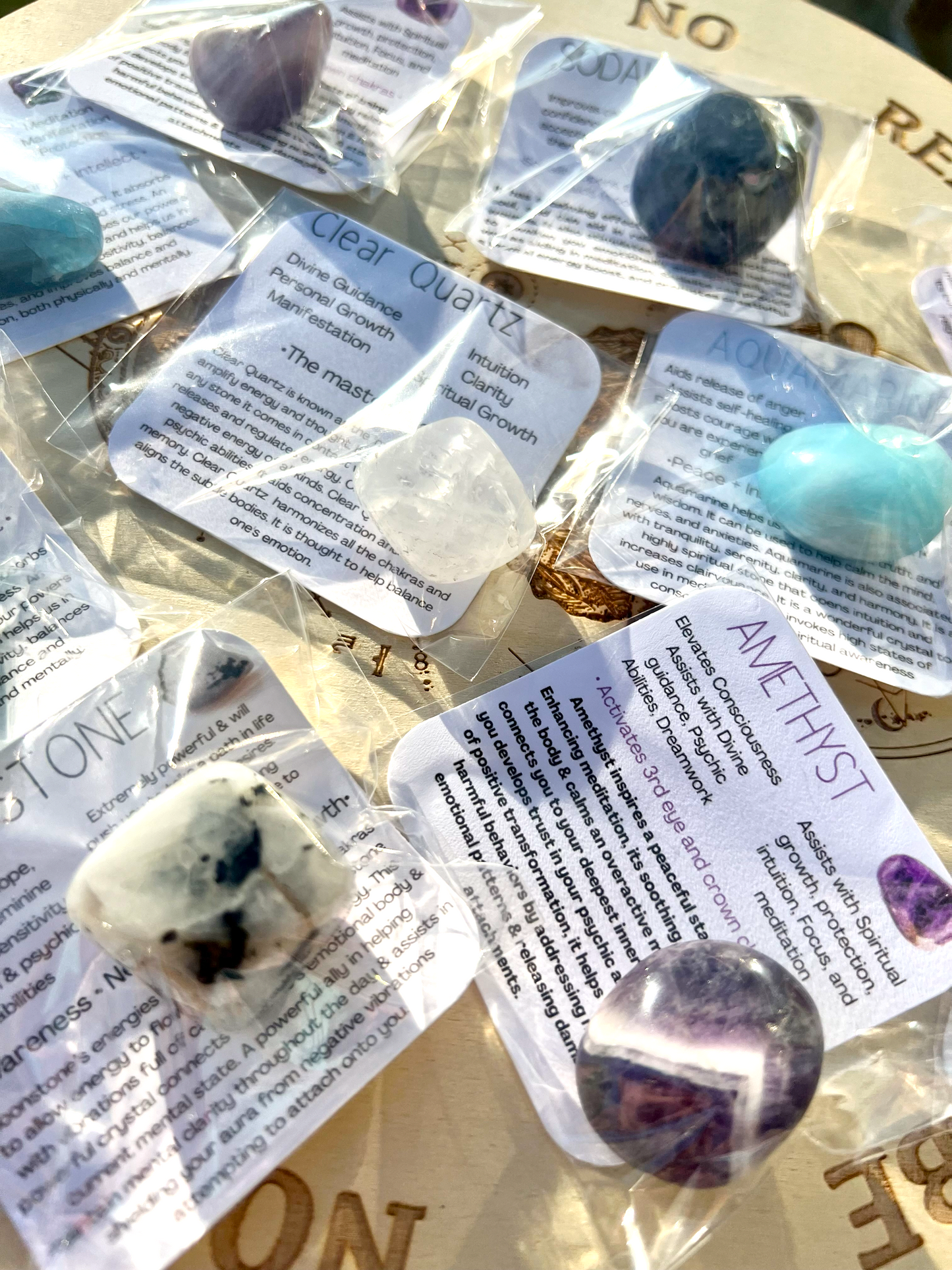 Tumbled Crystals w/ information card