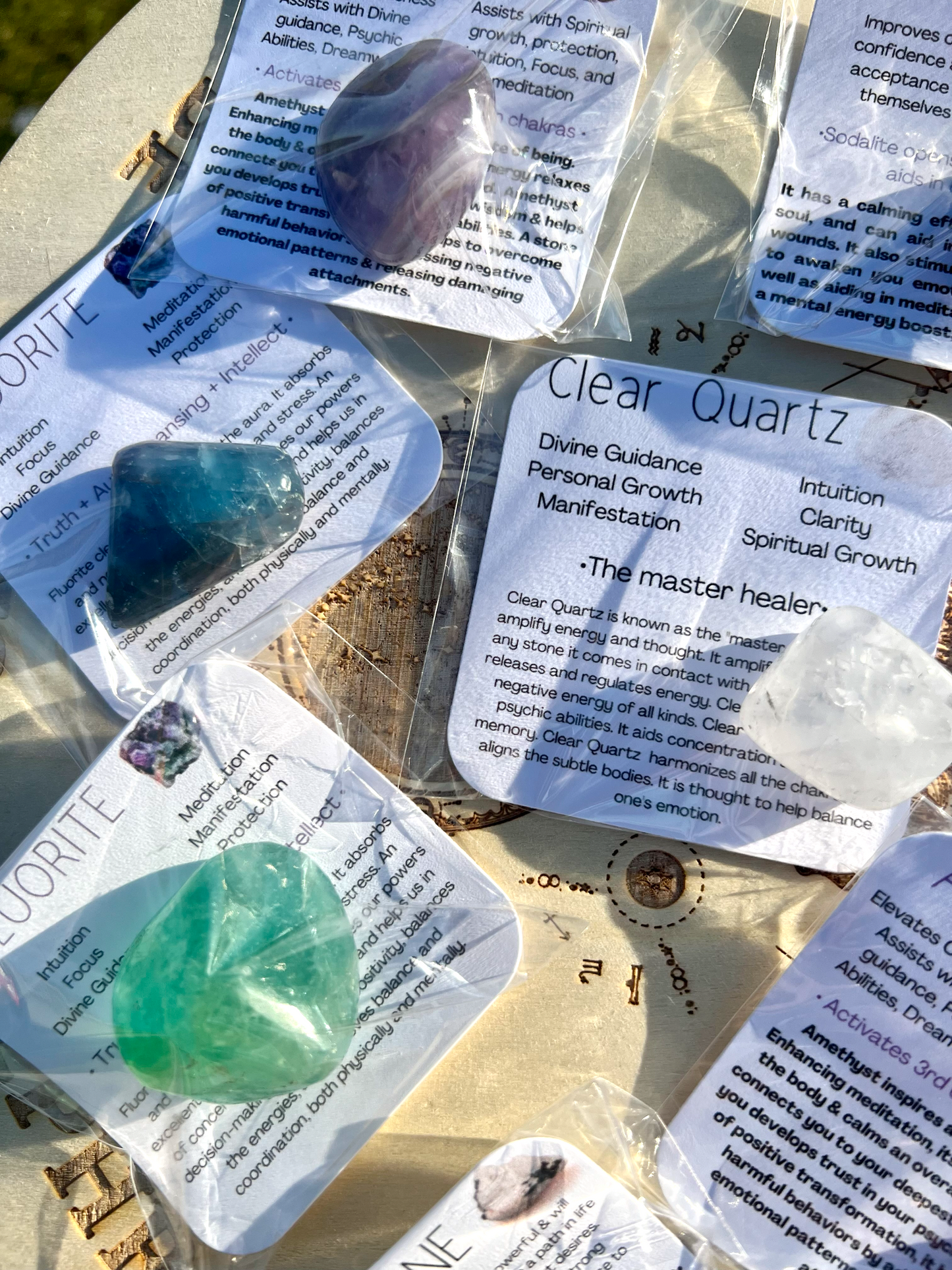 Tumbled Crystals w/ information card