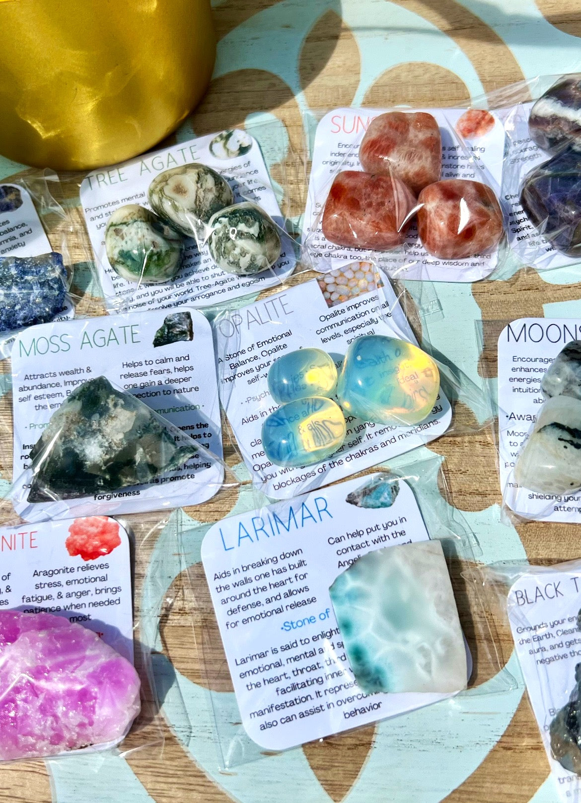 Tumbled Crystals w/ information card